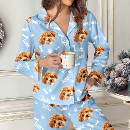 Custom All Over Pet Portrait Pajama Set with Name