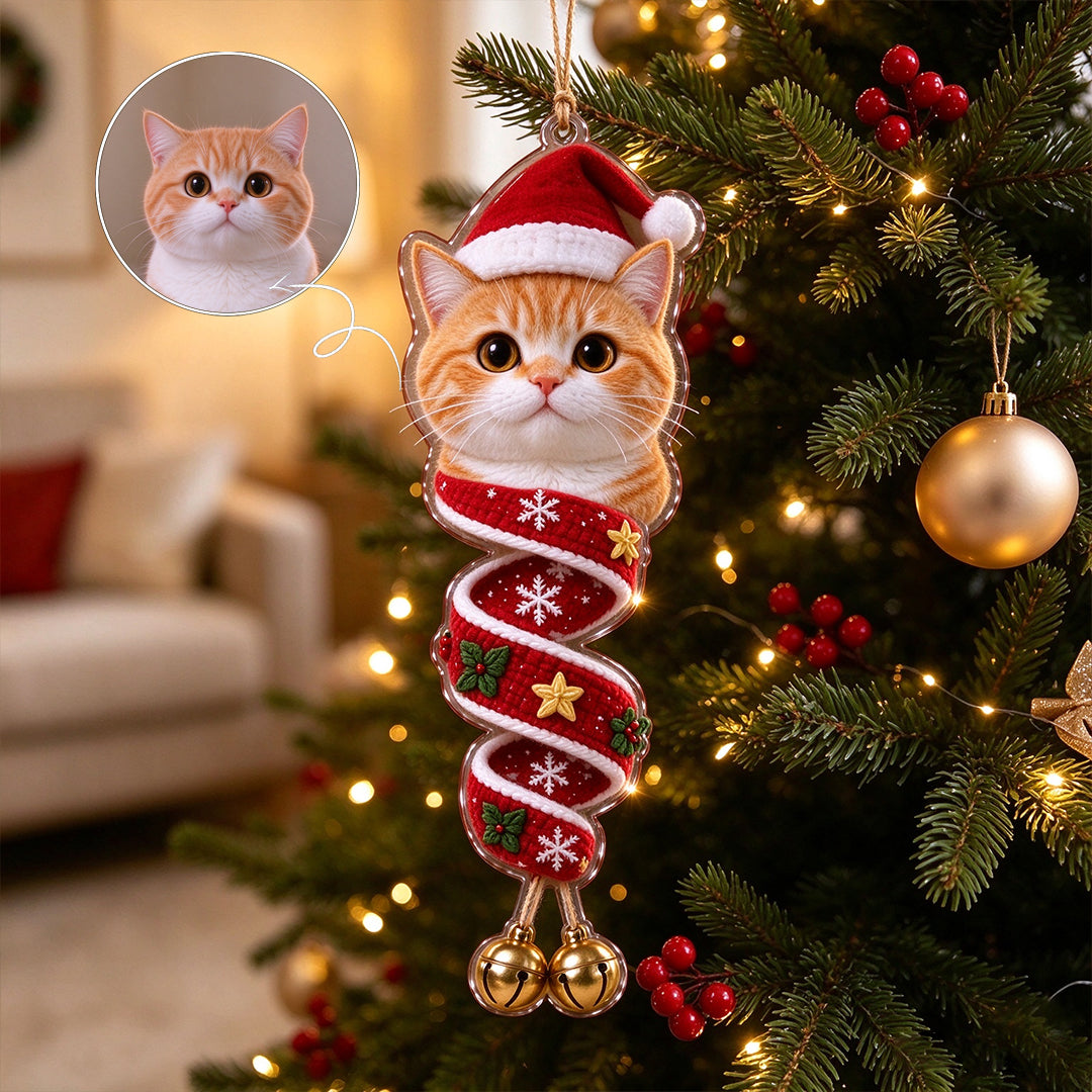 Custom Knit-Look Pet Christmas Ornament