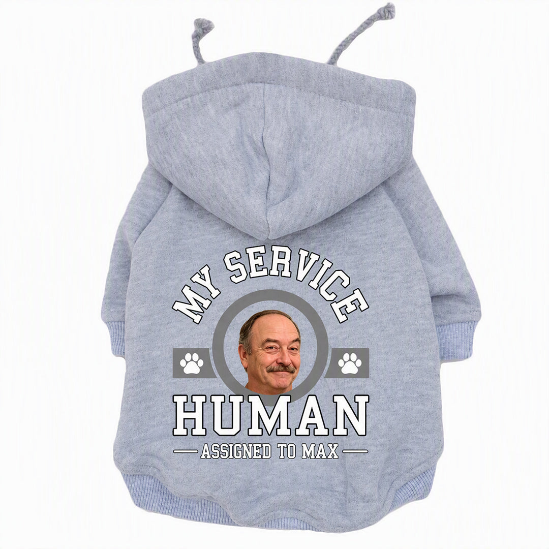 Personalized "My Service Human" Pet Hoodie