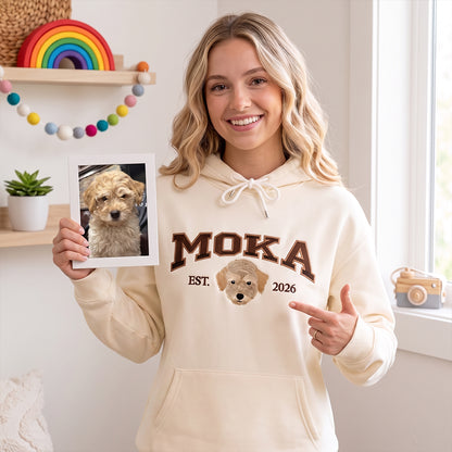 Puptailor Personalized Embroidered Pet Portrait Hoodie