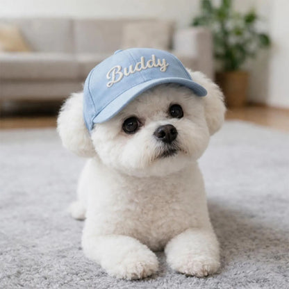 Personalized Custom Name Embroidered Outdoor Baseball Cap For Pet