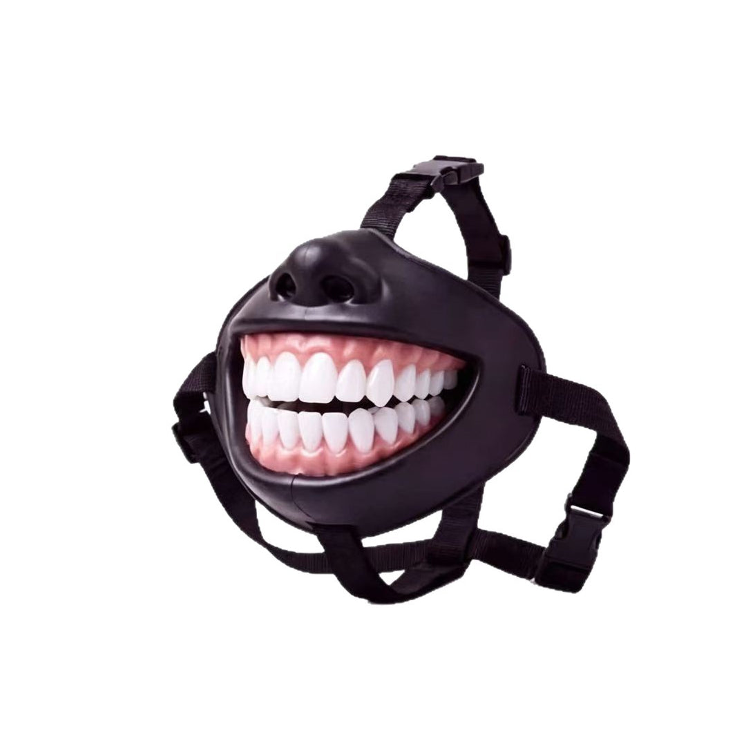 Puptailor Funny Halloween Dog Muzzle with Grinning Mouth Design