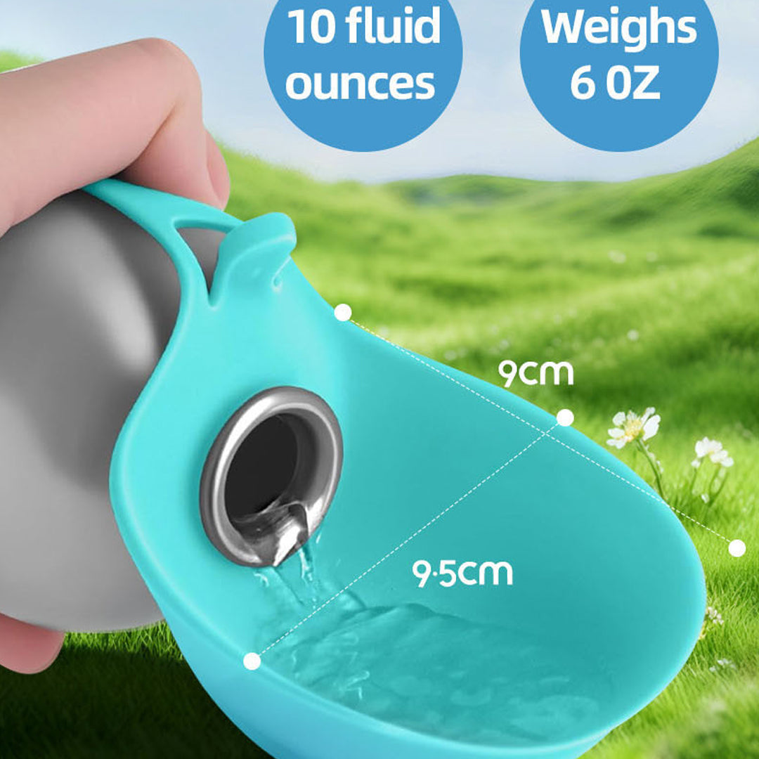 Personalized Custom Outdoor Round Portable Water Dispenser for Cats and Dogs