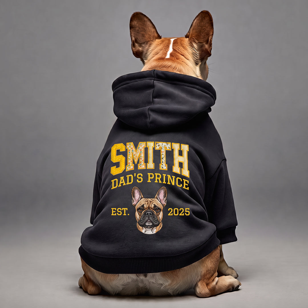 Personalized Dog Patchwork Embroidered Hooded