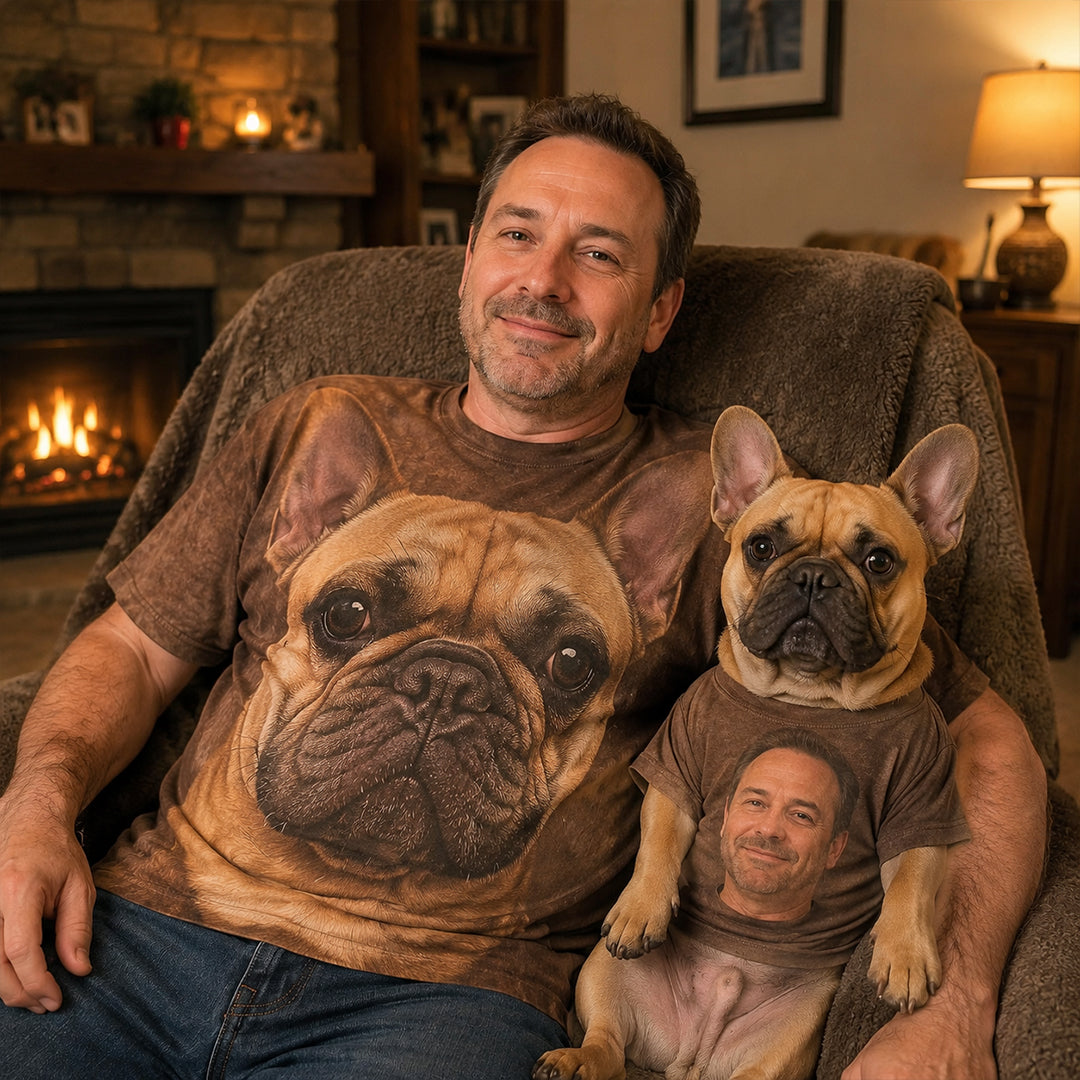 Personalized Matching Portrait T-Shirts for You & Your Pet
