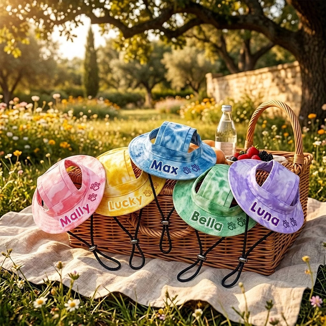 Personalized Custom Pet Summer Tie-Dye Sun Hat