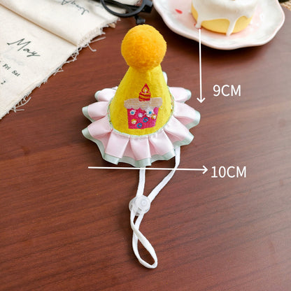 Birthday Party Hat & Number Bib Set for Pets