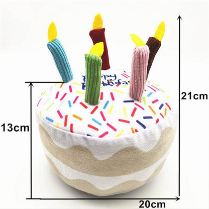 Birthday Party Squeaky Plush Dog Toy