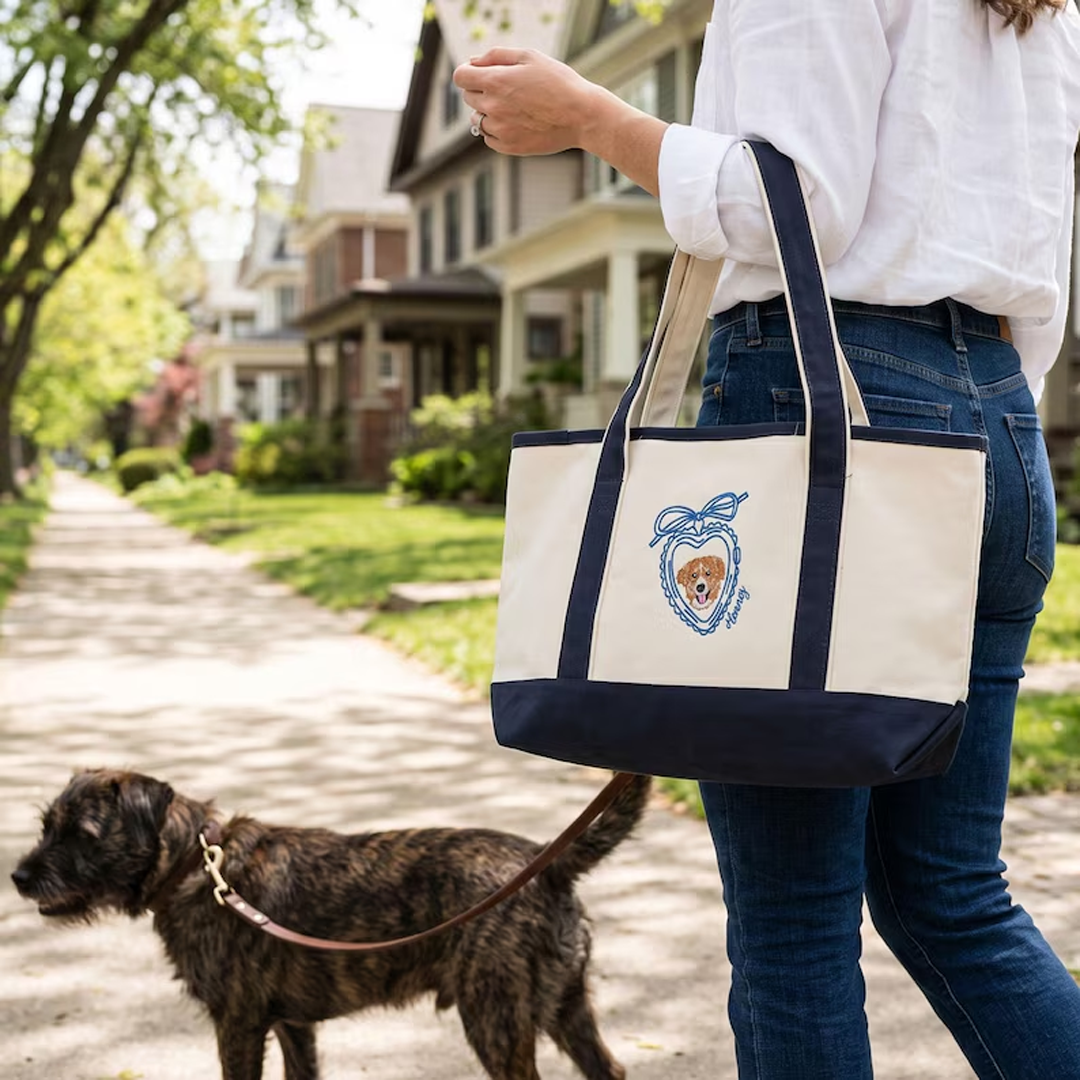 Puptailor Personalized Locket Heart Pet Tote Bag
