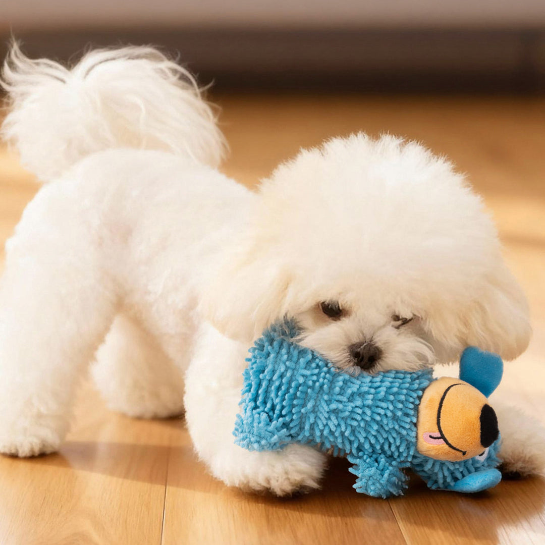 Fluffy "Mop-Style" Plush Squeaky Dog Toy