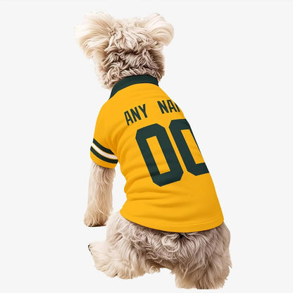Puptailor Personalized Green Bay Football Dog Jersey with Name and Number Pet Shirt