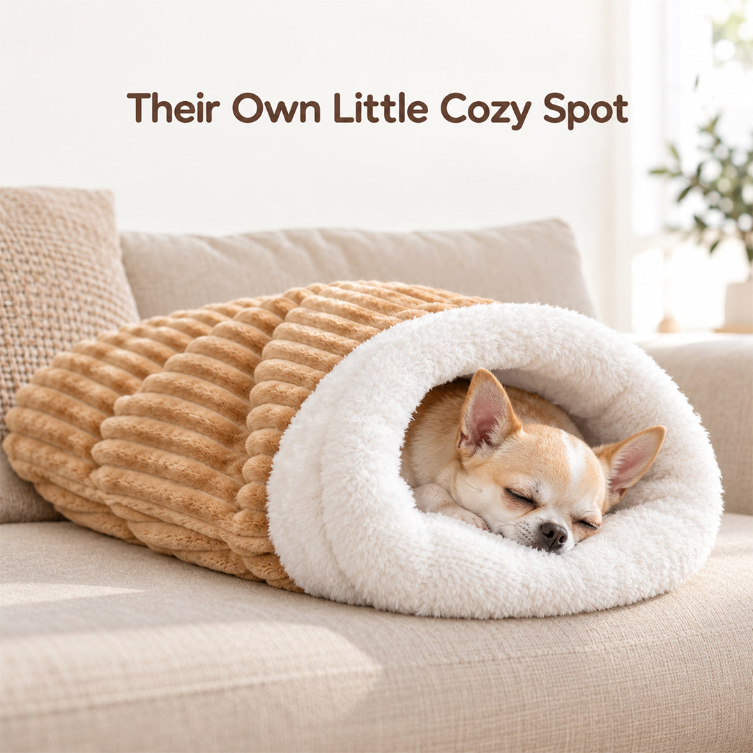 Cozy Corduroy Pet Sleeping Bag