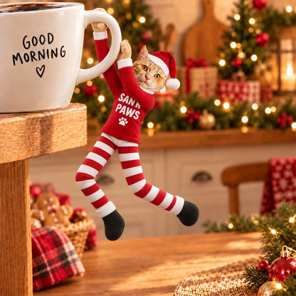 Personalized Christmas Costume Poseable Plush Doll with Funny Pet Photos