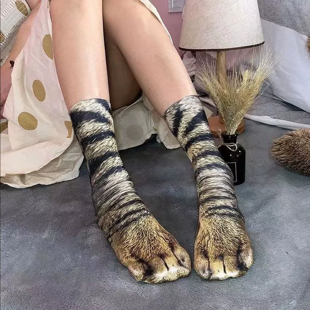 3D Cat & Dog Paw Print Socks