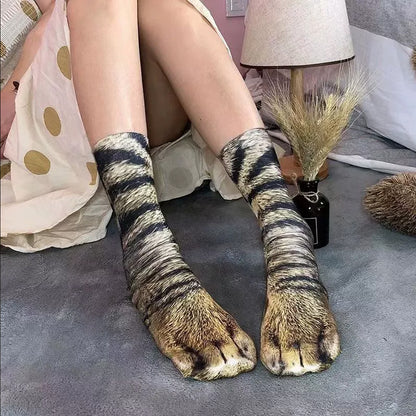 3D Cat & Dog Paw Print Socks