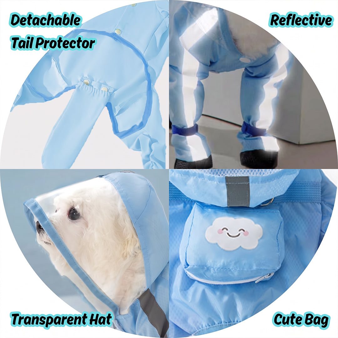 Personalized Small Dog Raincoat & Rain Shoes Set