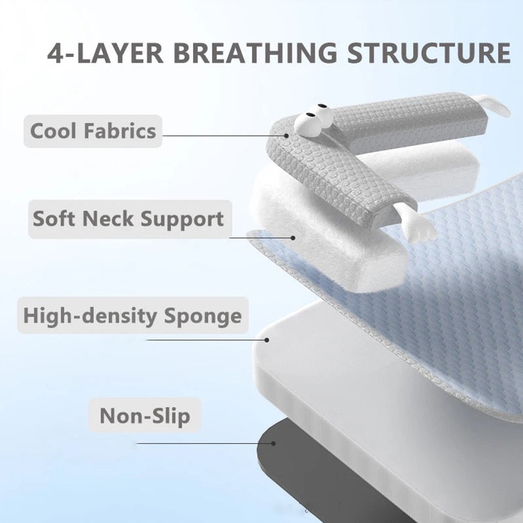 Personalized Summer Cooling Pet Bed with Neck Support Pillow
