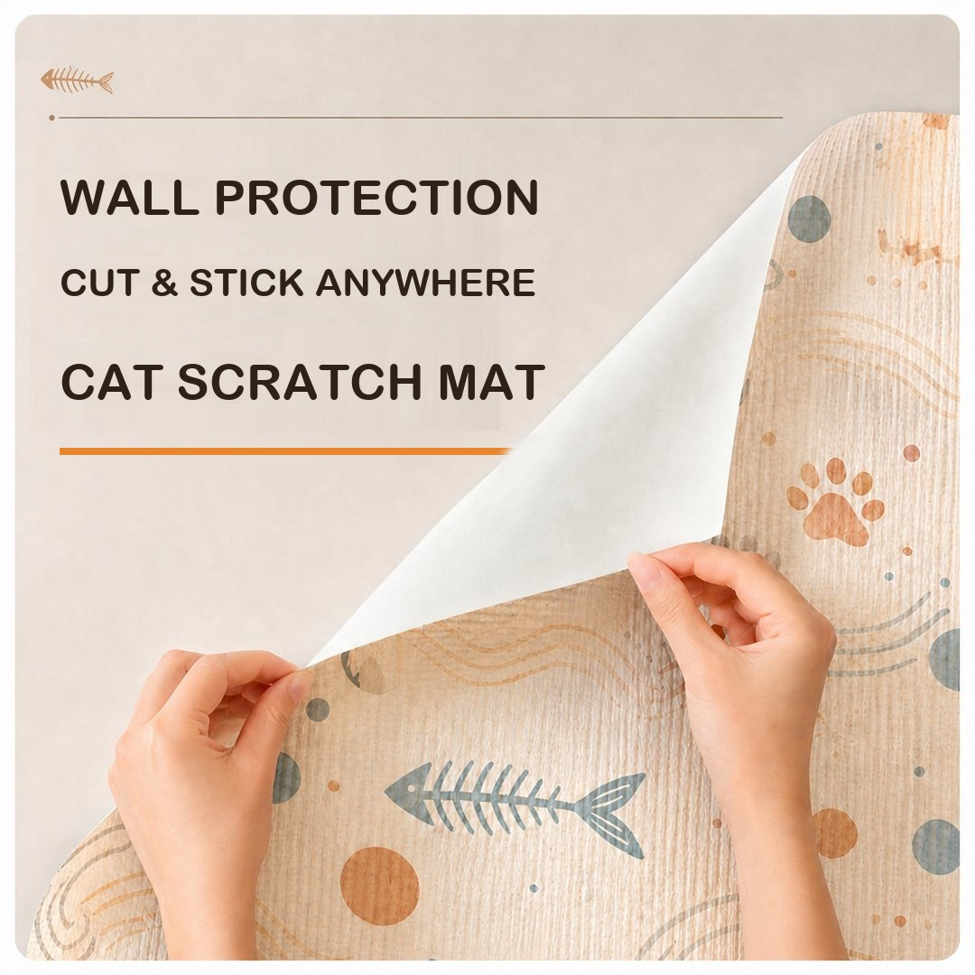 Puptailor Self-Adhesive Cat Scratch Mat — Cuttable Wall Protector Film That Saves Your Furniture