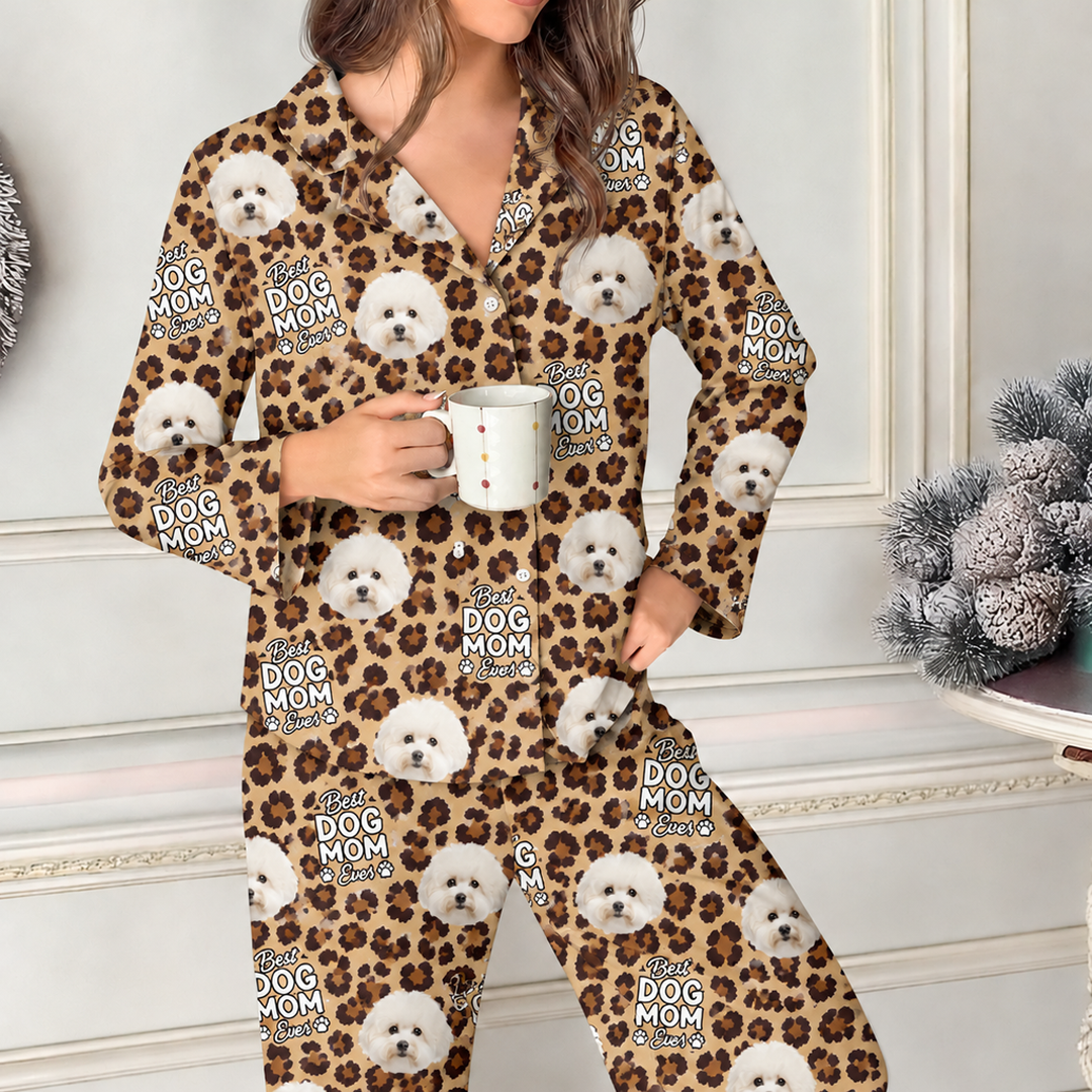Custom Leopard Pet Portrait Pajamas