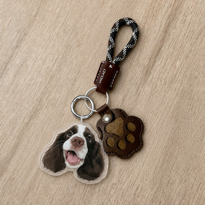 Personalized Cat & Dog Photo & Fur Collection Keychain