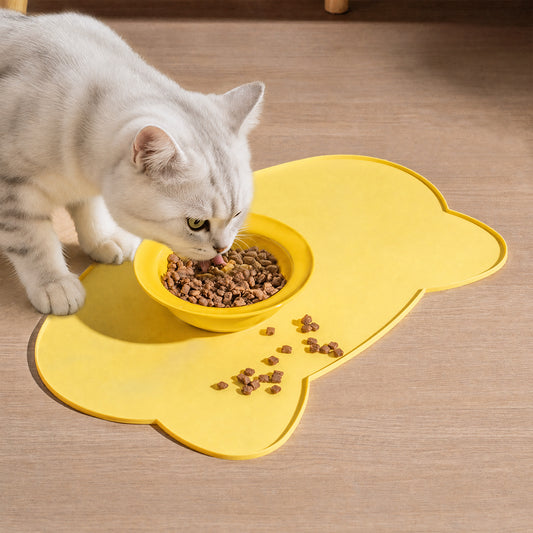 Cute Cat-Ear Silicone Pet Feeding Mat