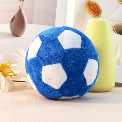 Football Squeaky Plush Dog Toy