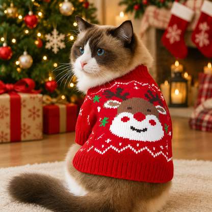 Personalized Holiday Knit Pet Sweater