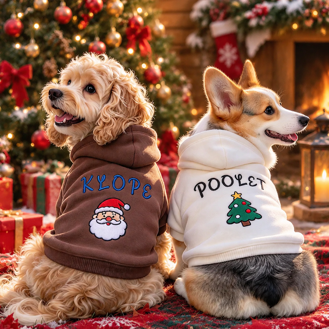 Personalized Embroidered Christmas Pet Hoodie