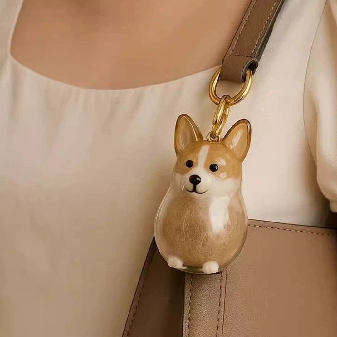 Personalized Pet Hair Keepsake Keychain
