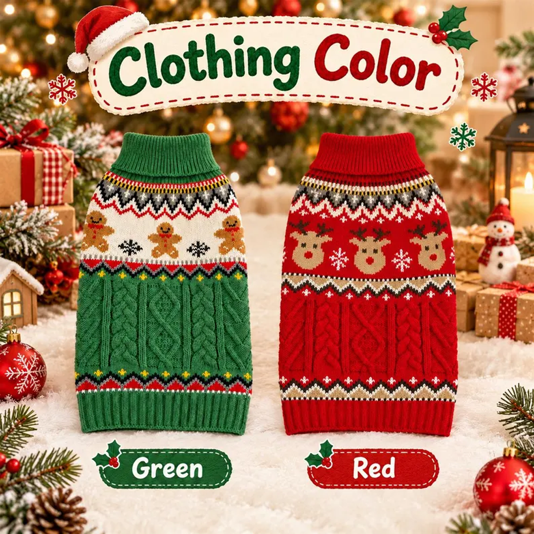Personalized Fair Isle Christmas Pet Sweater