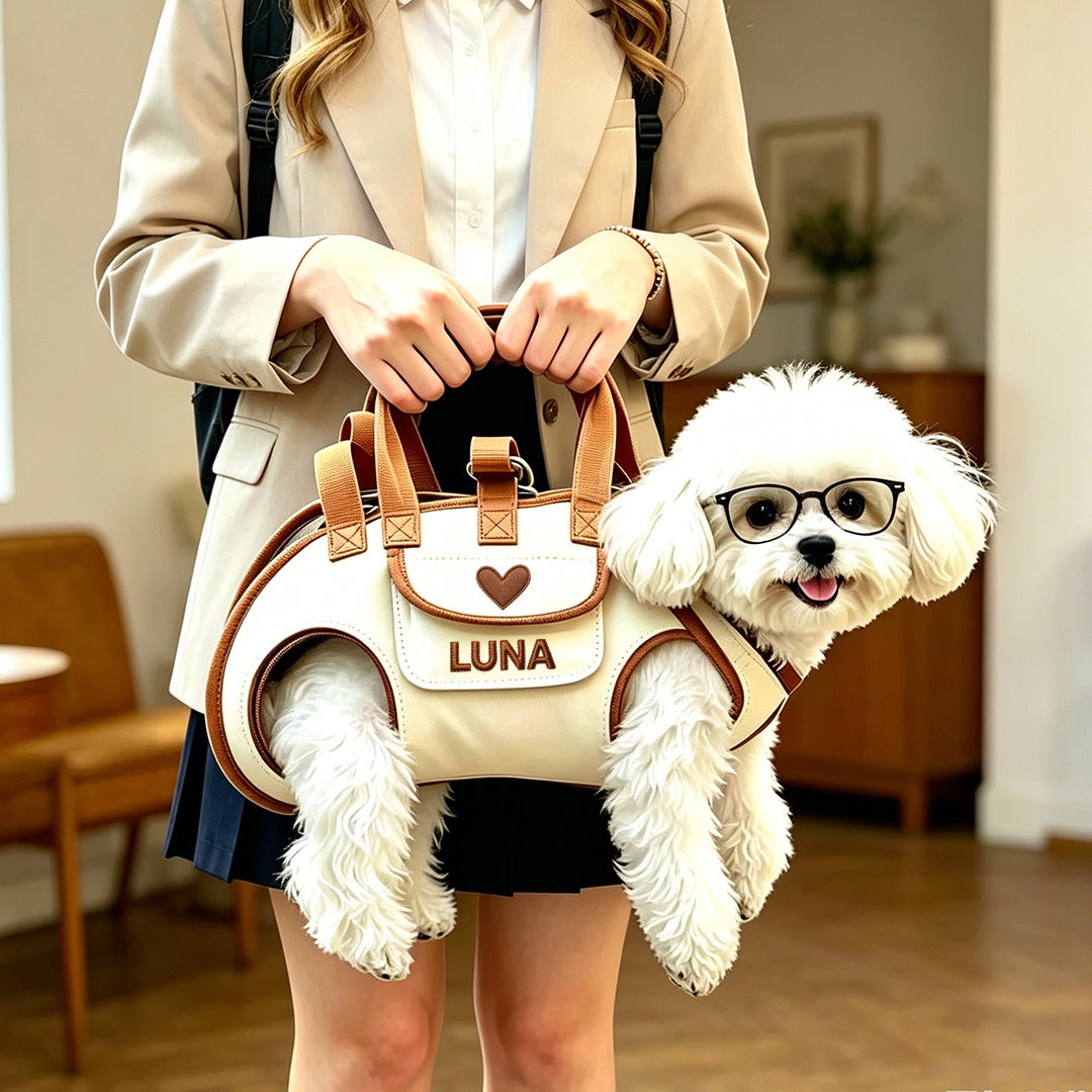 Personalized Custom Portable, Breathable, Crossbody Pet Backpack