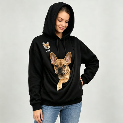 Puptailor Personalized Kangaroo Pouch Hoodie for Dogs Cats Pet