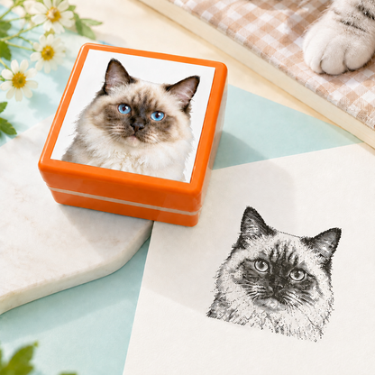 Custom Pet Portrait Stamp