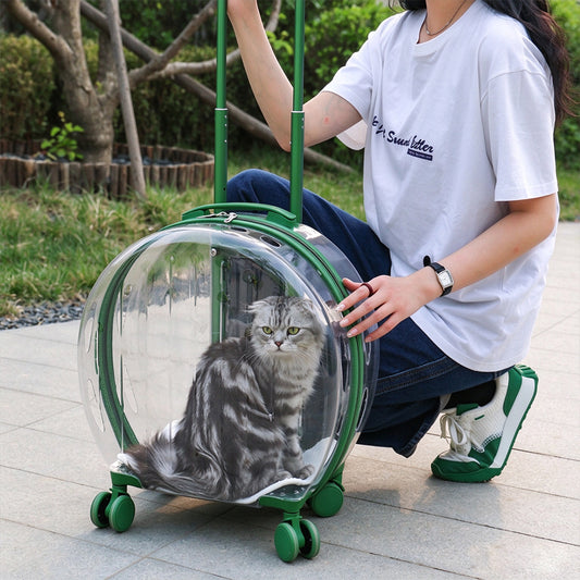 Pet Trolley With Wheels Rolling Carrier
