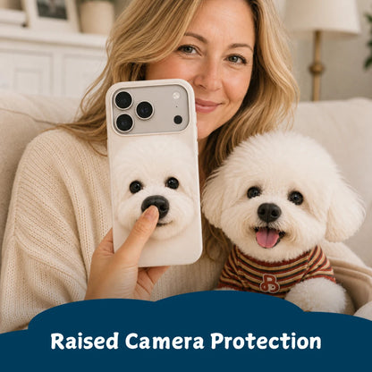 Puptailor Personalized Pet Dog Photo Phone Case with 3D Squishy Nose