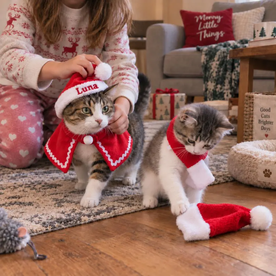 Personalized Santa Scarf & Cape Set for Pets