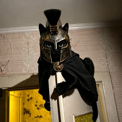 Puptailor Spartan Warrior Cat Costume