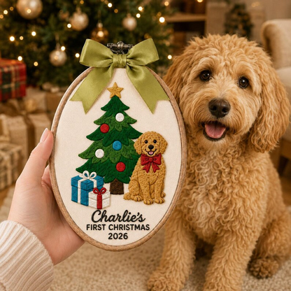 Custom Pet's First Christmas 2026 Ornament