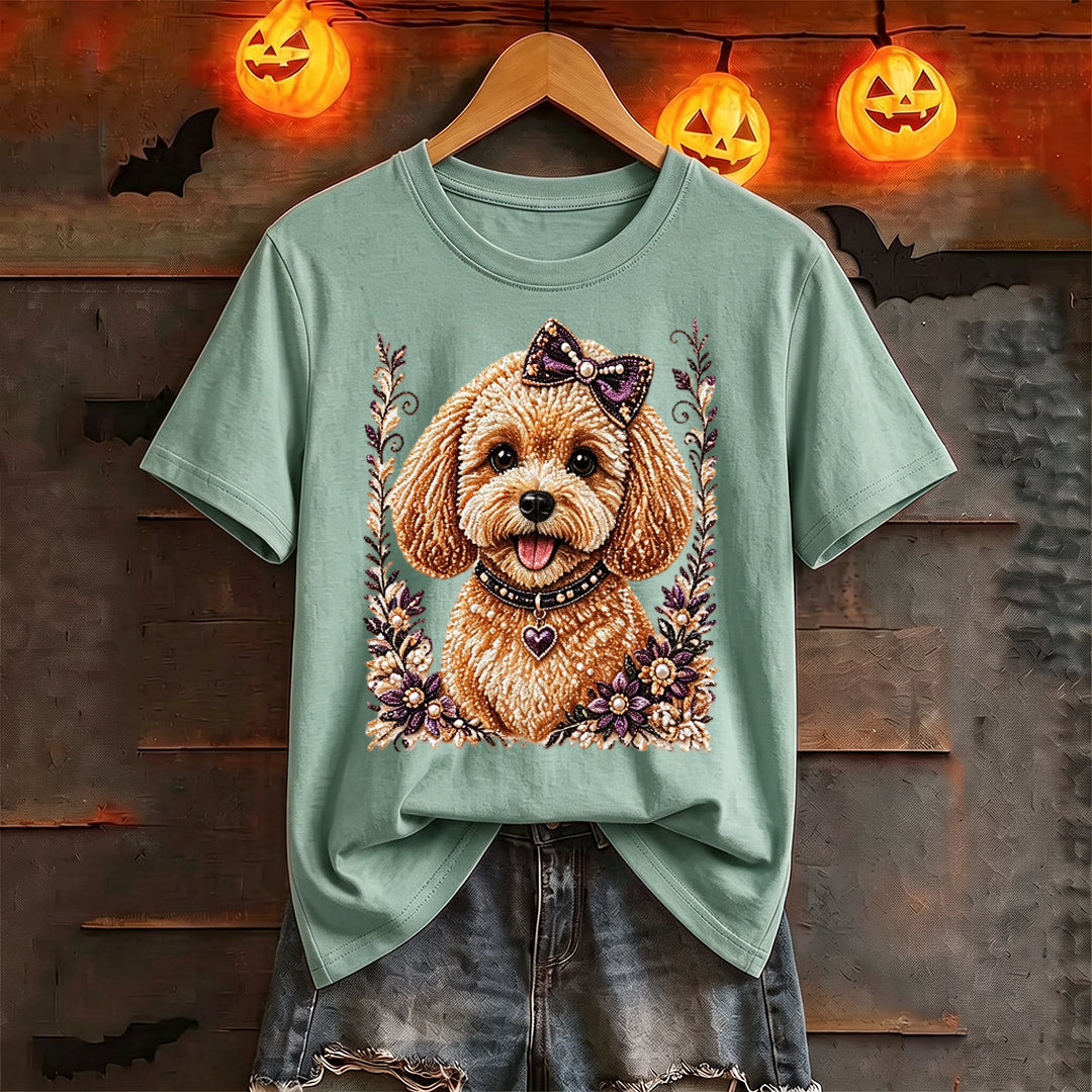Puptailor Personalized Diamond Cat Casual Print T-Shirt