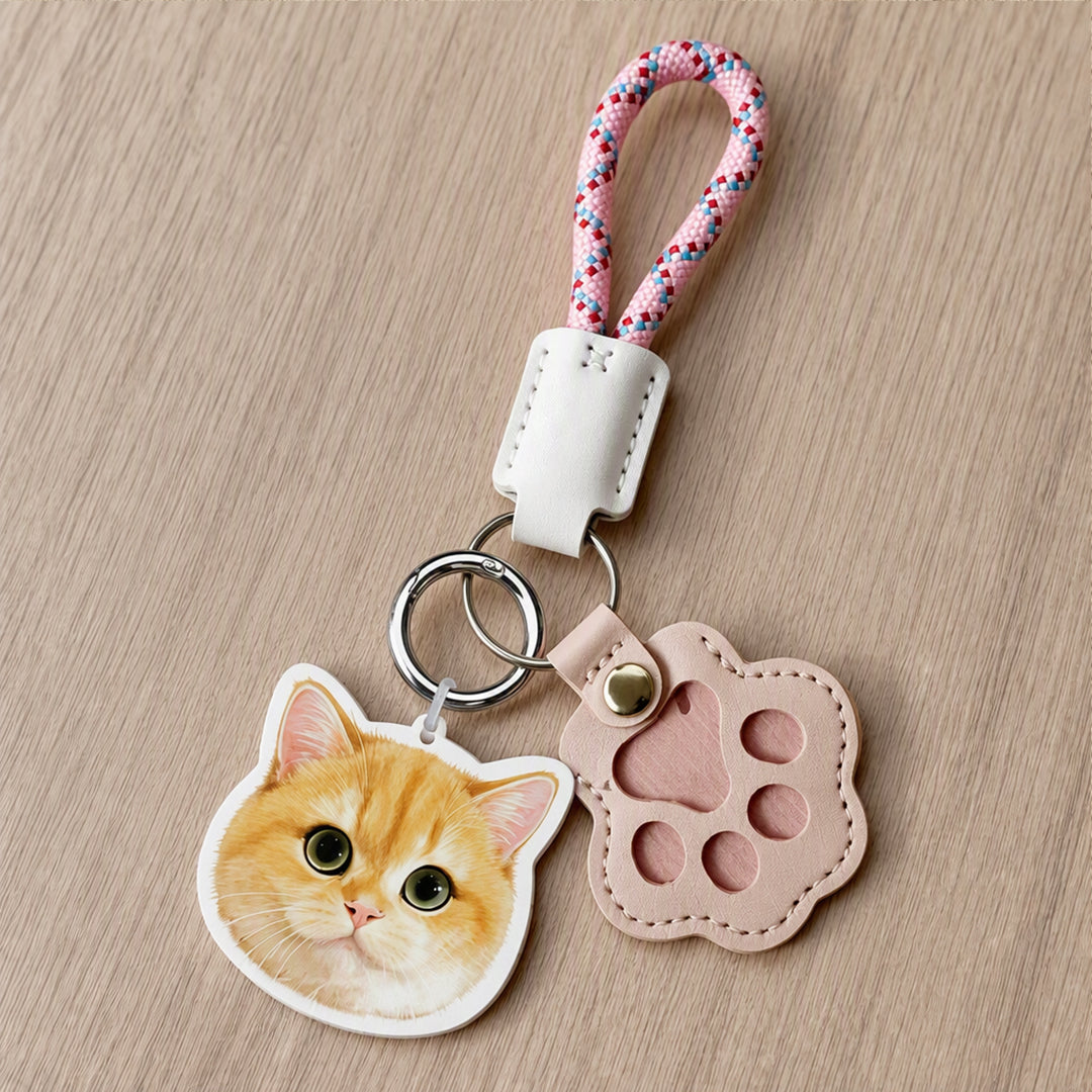 Personalized Cat & Dog Photo & Fur Collection Keychain