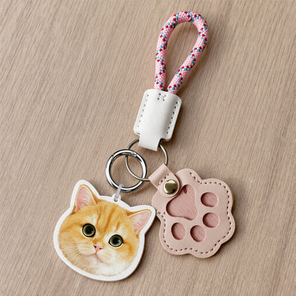 Personalized Cat & Dog Photo & Fur Collection Keychain