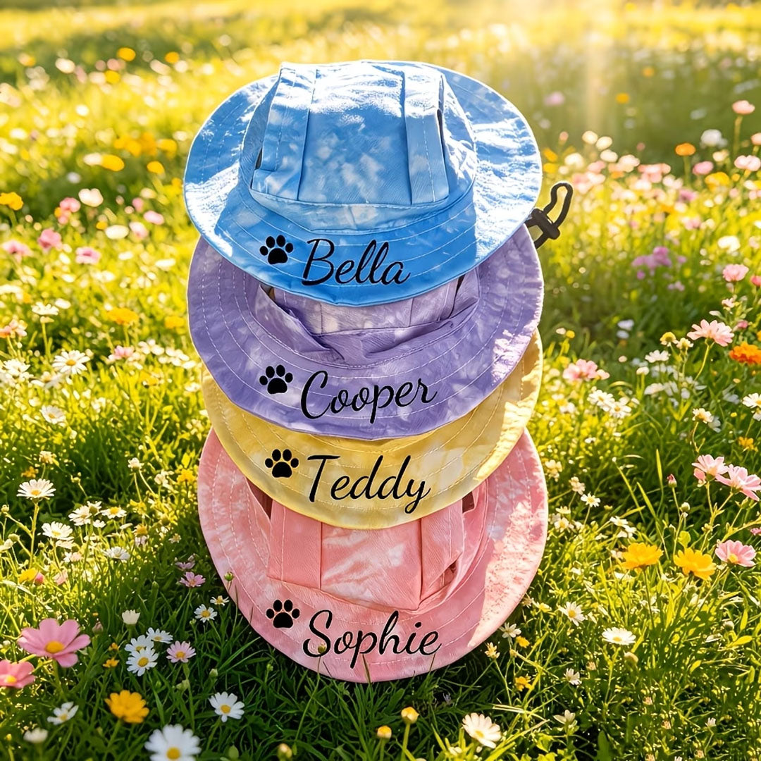 Personalized Custom Pet Summer Tie-Dye Sun Hat