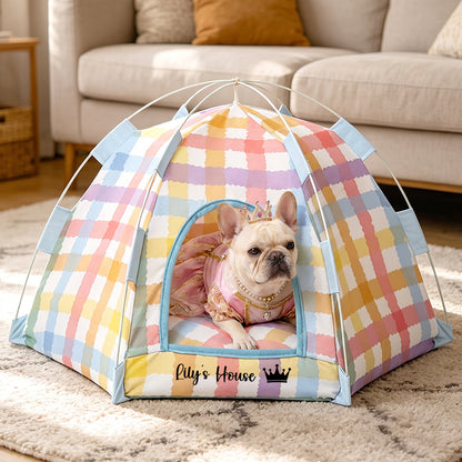 Personalized Hexagonal Pet Tent Bed