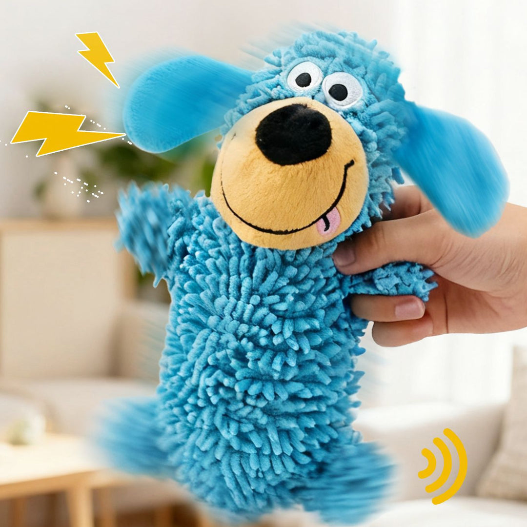 Fluffy "Mop-Style" Plush Squeaky Dog Toy