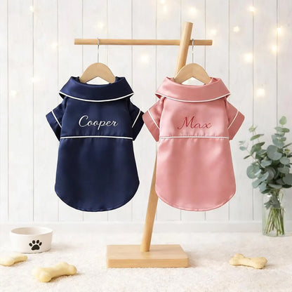Personalized Luxury Satin Dog Pajamas With Name