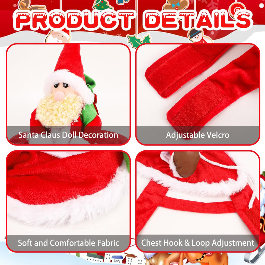 Santa Rider Dog Costume
