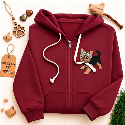 Personalized Dog Cat Embroidery Hooded Sweatshirt