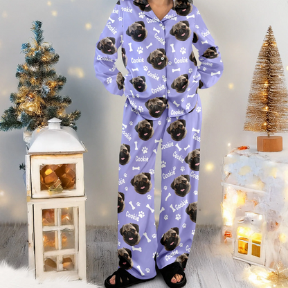 Custom All Over Pet Portrait Pajama Set with Name