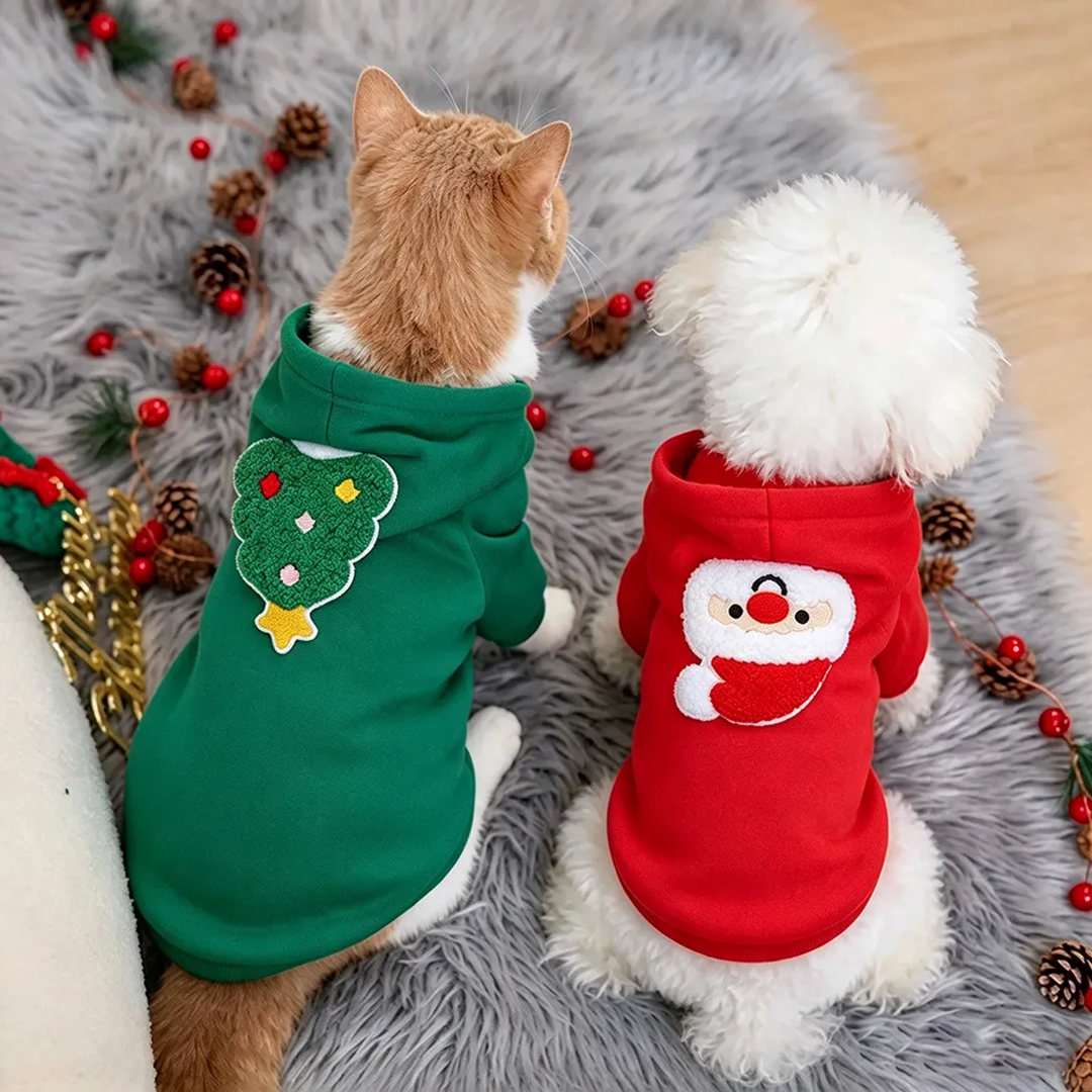 Personalized Embroidered Christmas Pet Hoodie