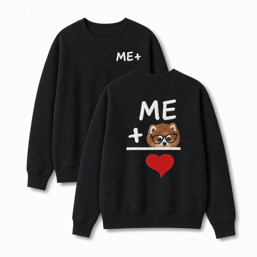 Custom Me & Pet Portrait Embroidered Sweatshirt